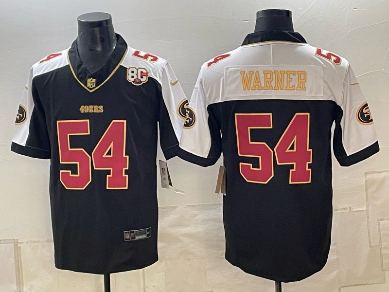 Men 2026 Nike San Francisco 49ers #54 Warner Black NFL Jersey 1025002->san francisco 49ers->NFL Jersey